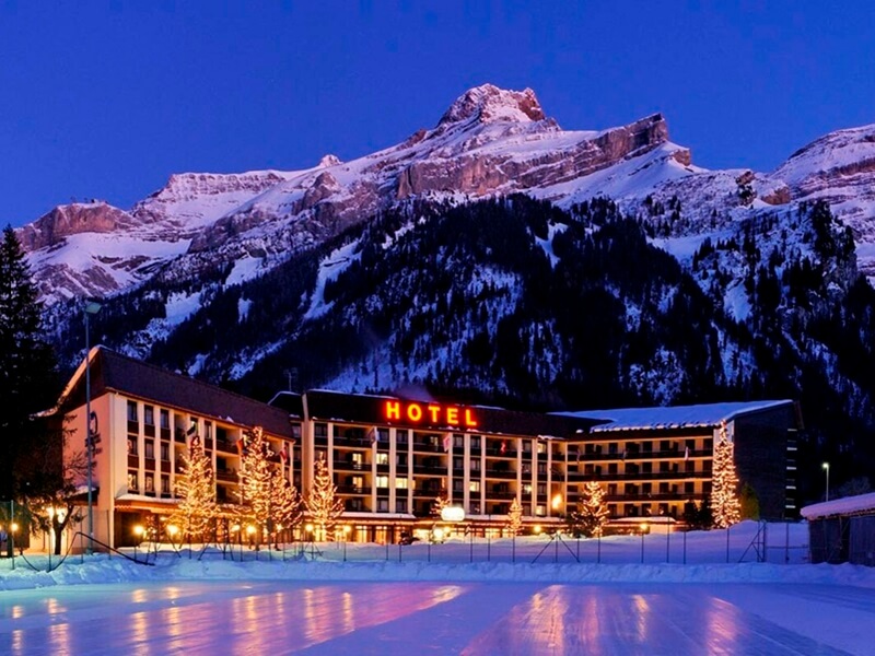 Les Diablerets ski resort hotel view