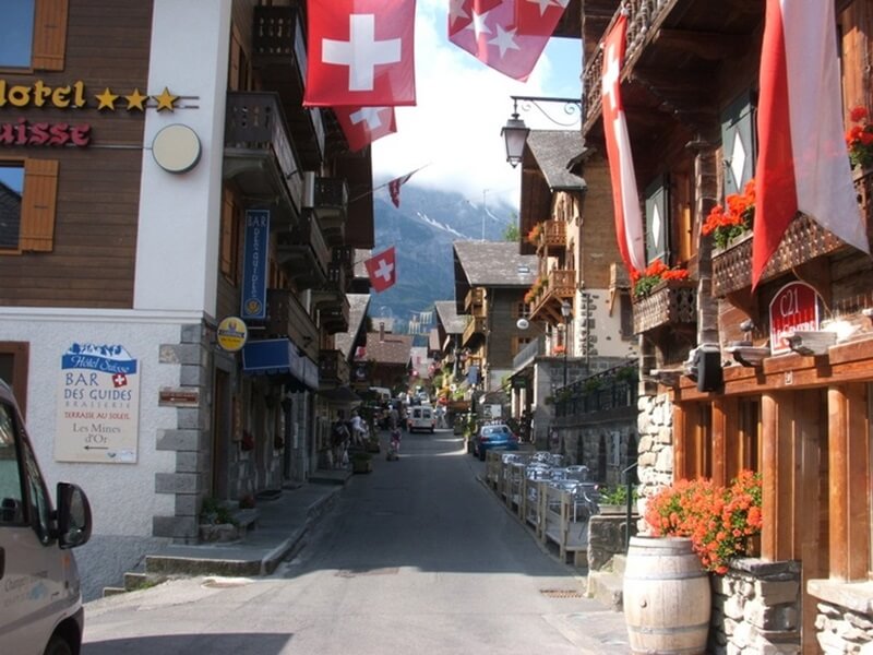 Champery Streets Switzerland 