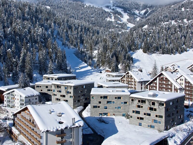 Laax Switzerland view over city